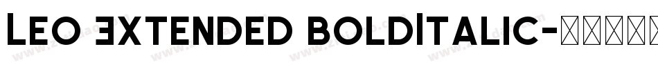 Leo Extended BoldItalic字体转换